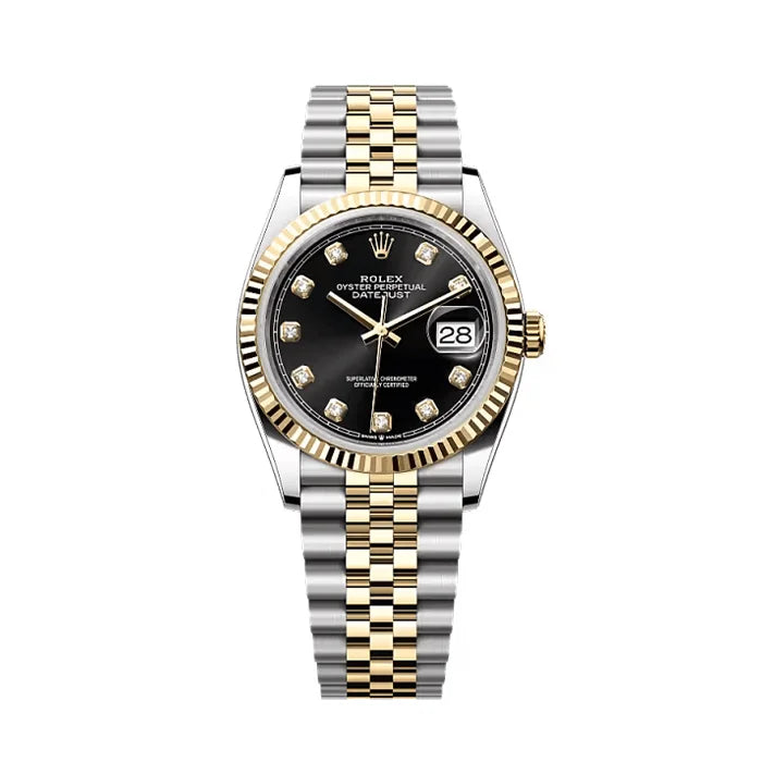 Rolex Datejust Two tone with black dial