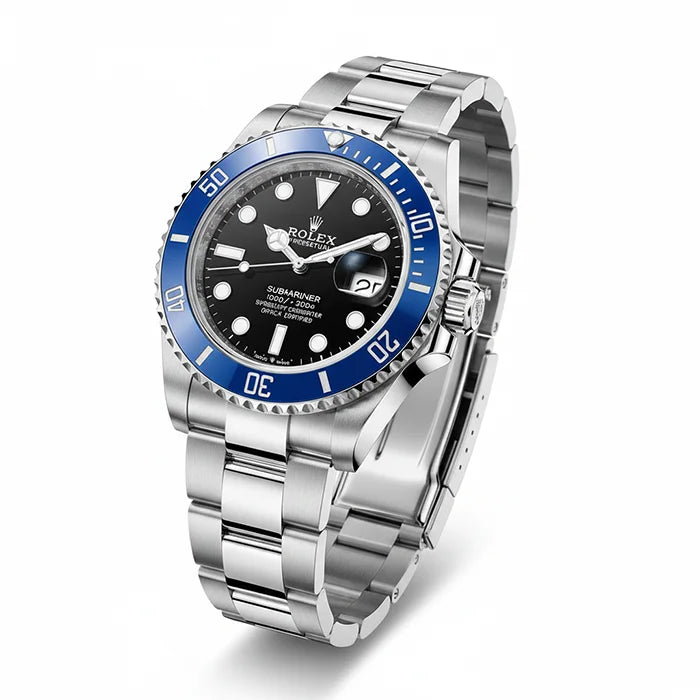 Rolex Submariner Date Watch - Blue Bezel - Black Dial