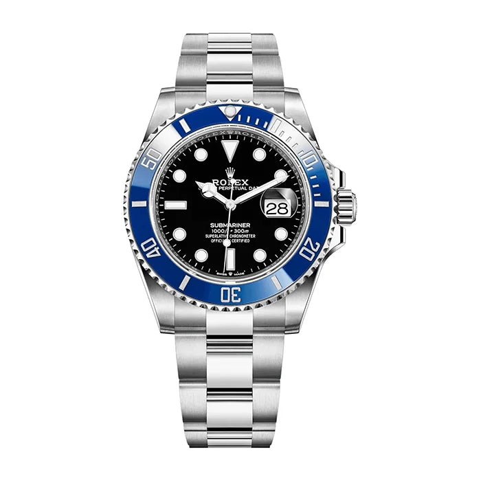 Rolex Submariner Date Watch - Blue Bezel - Black Dial