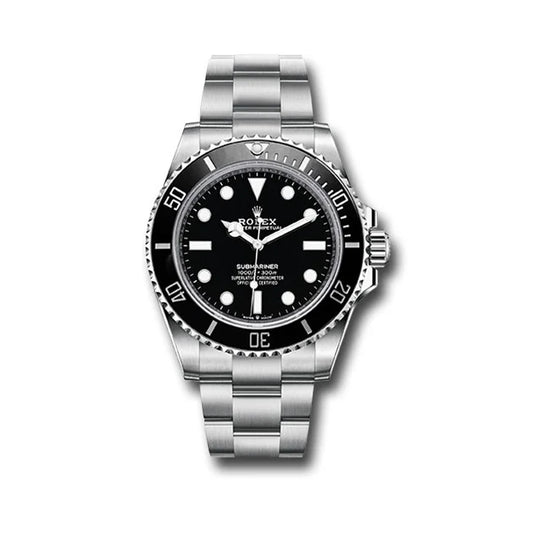 Rolex Steel Submariner Watch - Black Dial