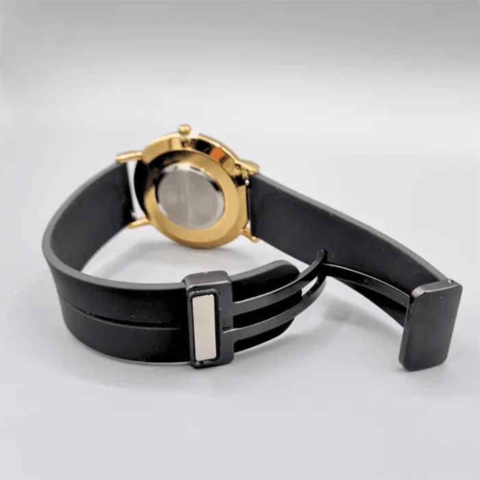 Premium Men's Slim Balloon Watch – Gold & Black