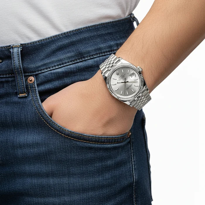 Rolex Datejust Oyster, 41 mm White gold